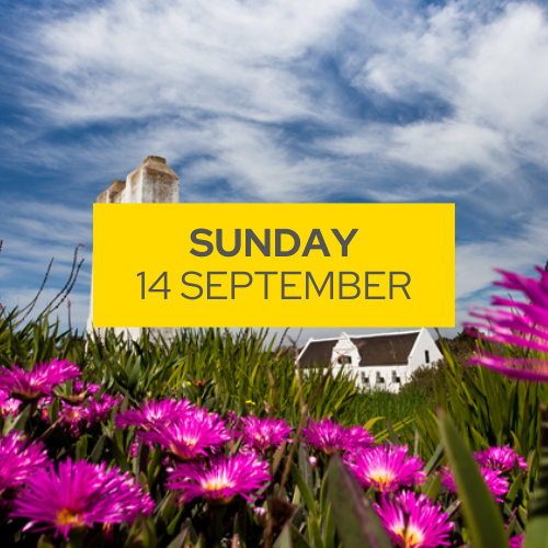 Groote Post Flower Drive - Sunday, 14 Sept. - 10:00